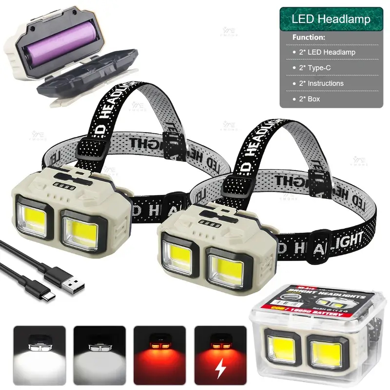Fishing Headlamp - Lampada frontale a LED COB Lampada