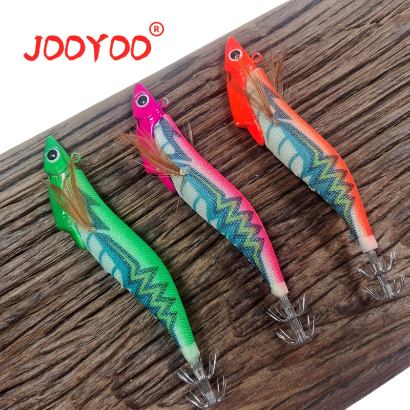 Fishing Equipment Clearance - 1pc Legno luminoso gamberetti calamari gancio