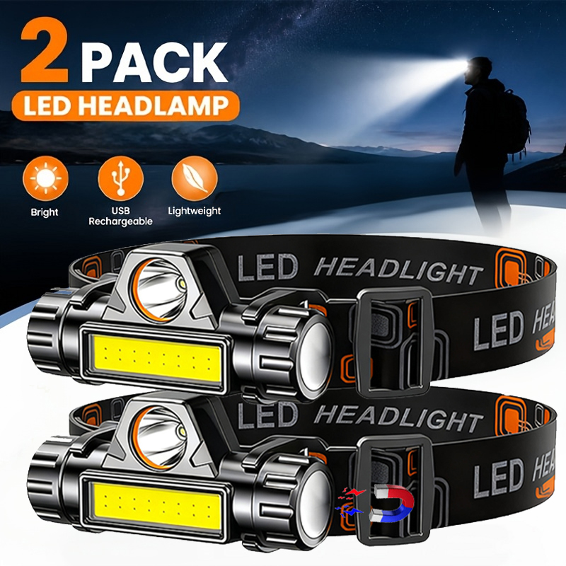 Fishing Headlamp - Torcia frontale a LED super luminosa,