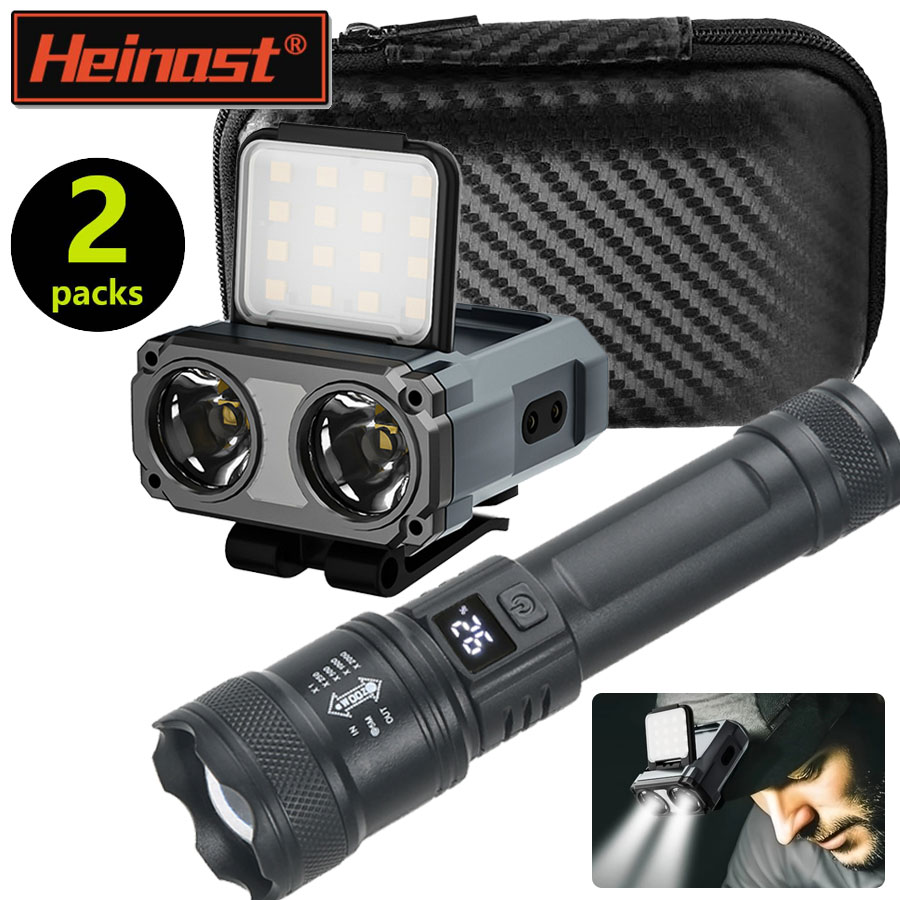 Fishing Headlamp - Mini lampada frontale ricaricabile ultra luminosa/torcia