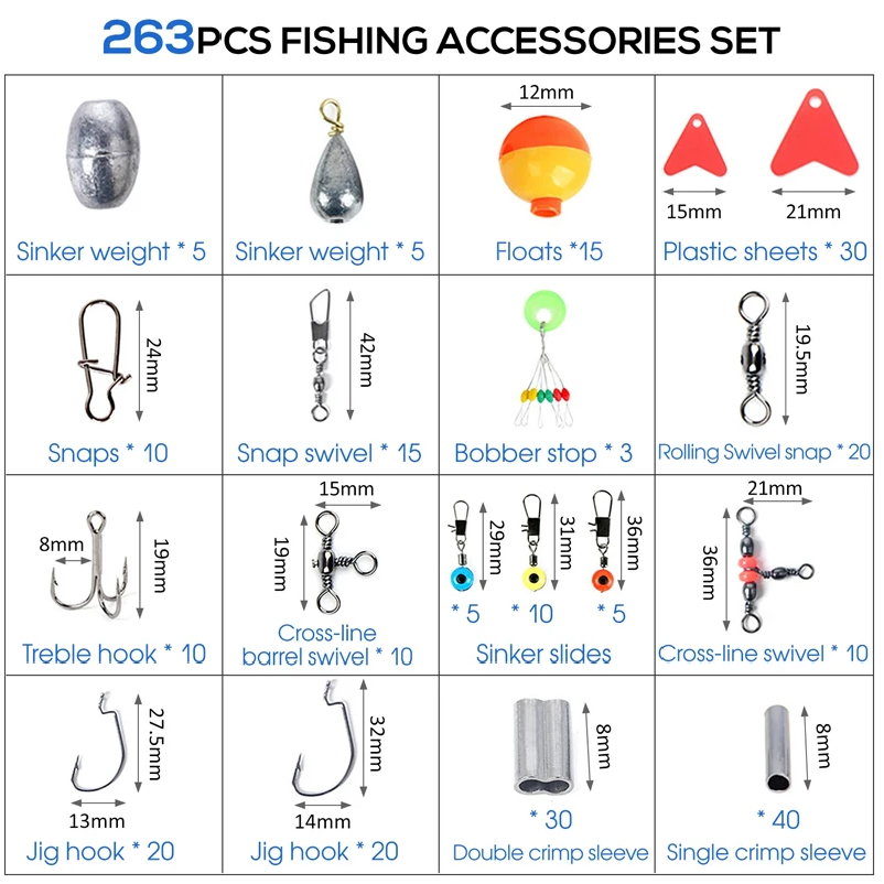 263 pezzi Set di accessori per - Tackle Box recensione e prezzo